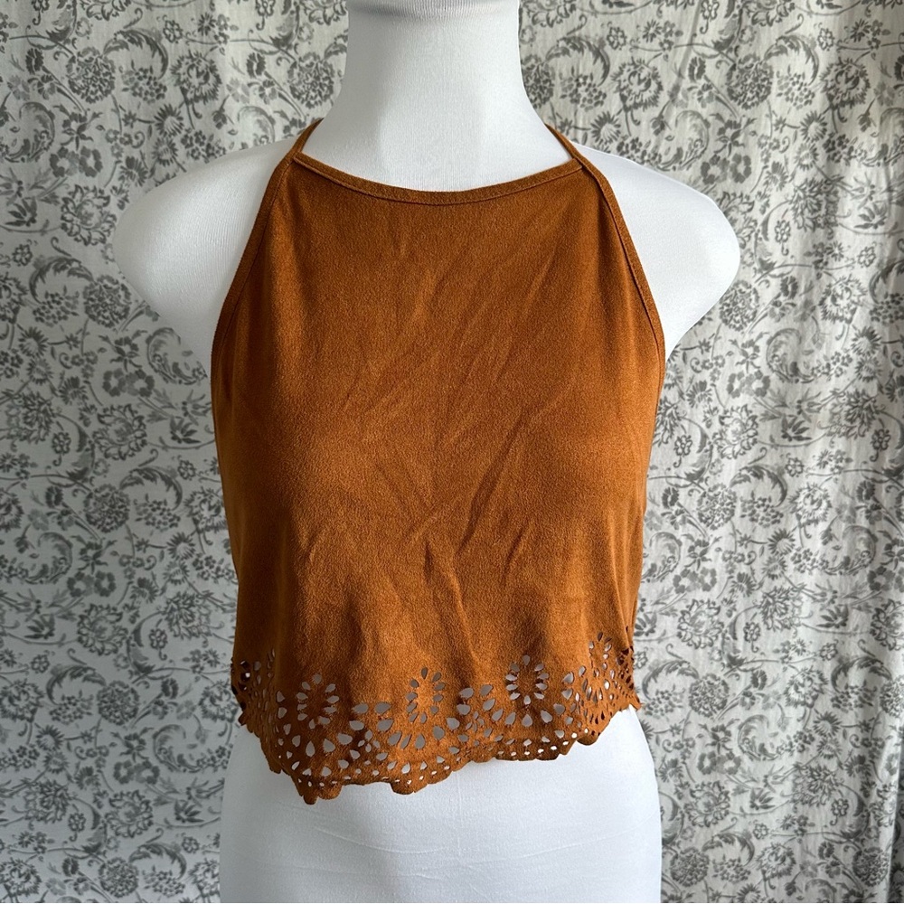 Women's Halter Top in Brown